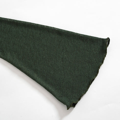 Mesh Sheer Tie Long Sleeve Wrap Top Casual Skirt - ROUTINE FASHION