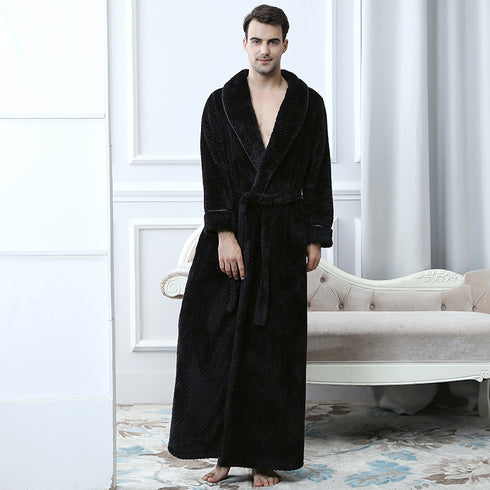 Thick waist velvet bathrobe - ROUTINE FASHION