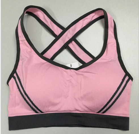 Women Athletic Vest Padded Tank Top Gym Fitness Sports Bra Stretch Cotton Seamless Breathable Yoga Bras Underwear - ROUTINE FASHION