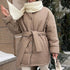 Women's Parka Coat With Front Buttons - ROUTINE FASHION