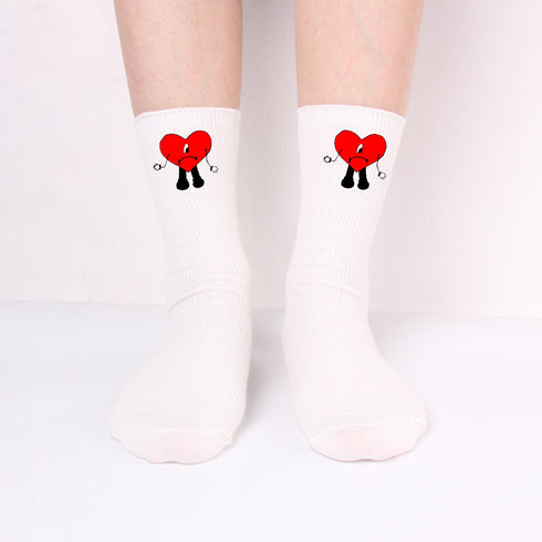 Bad Rabbit Socks Black And White Long Cotton Socks Knitted Socks For Men And Women - ROUTINE FASHION