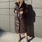 Winter Warm Leather Parkas Women Straight Loose - ROUTINE FASHION