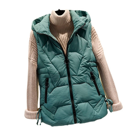 Women's Down Cotton Vest Short Slim Waistcoat - ROUTINE FASHION