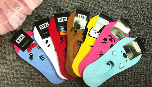 Cartoon boat socks men and women socks shallow mouth socks cotton thin section invisible socks - ROUTINE FASHION