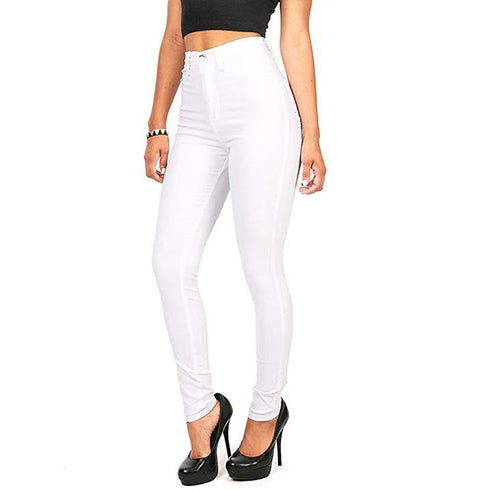 Women's High Waist Stretch Jeans Skinny - ROUTINE FASHION