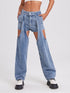 Street Jeans Women's Straight Ripped Trousers - ROUTINE FASHION