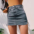 Women's split denim skirt pants - ROUTINE FASHION