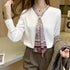 Chiffon Shirt Women's Long-sleeved Fashion Streamer Temperament Blouse - ROUTINE FASHION