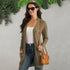 Women's Long-Sleeved Knitted Cardigan Cardigan - ROUTINE FASHION