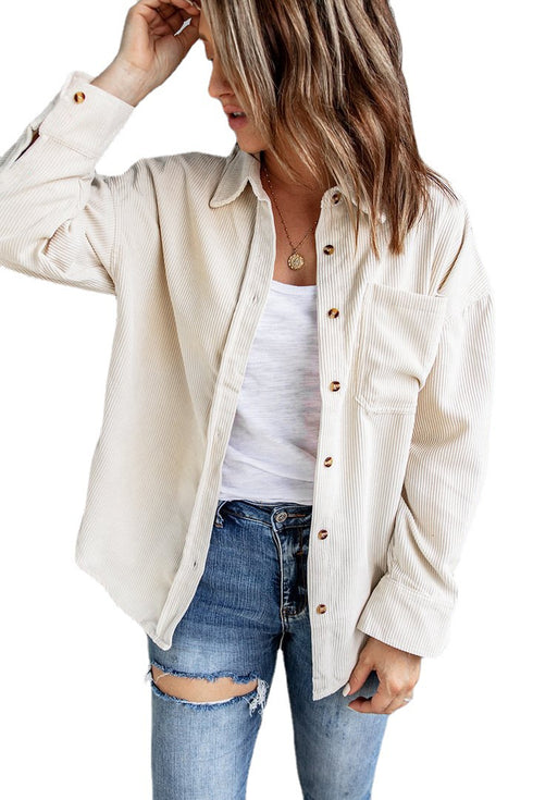 Women's New Fall Winter Shirt Jacket Corduroy Top - ROUTINE FASHION