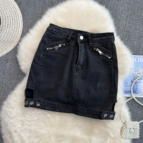 Women's High Waist Slim A-line Skirt - ROUTINE FASHION