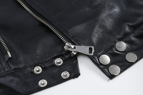 Loose All-match Motorcycle Short Leather Jacket Women's Jacket - ROUTINE FASHION