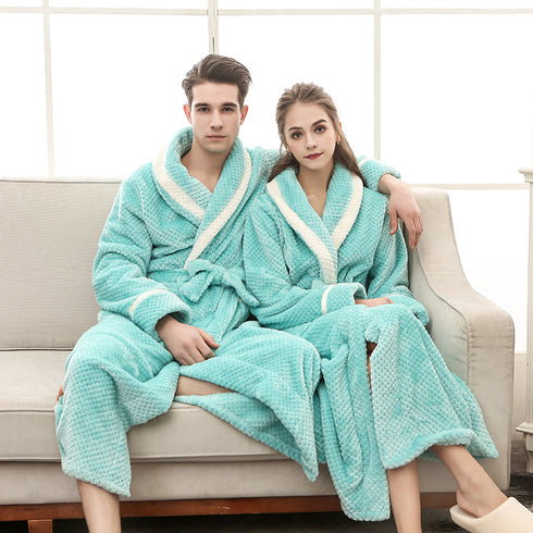 Women Pajamas Couple Gown Bathrobe Winter Robe - ROUTINE FASHION