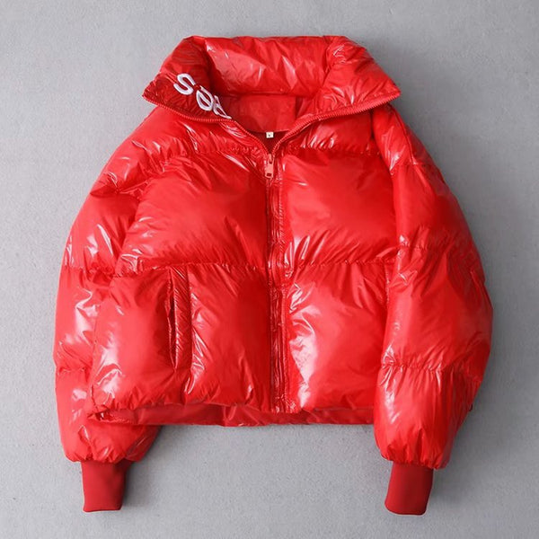 Women's Short Glossy Padded Down Jacket - ROUTINE FASHION