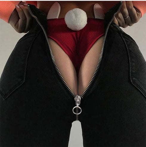 Women's Back Zipper Bottomed Jeans Are Slim - ROUTINE FASHION