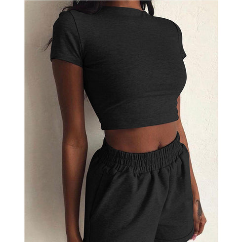 Short-sleeved women's fashion shorts suit - ROUTINE FASHION