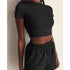 Short-sleeved women's fashion shorts suit - ROUTINE FASHION