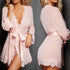 Women sleepwear robe dress Lace Nightwear Fashion - ROUTINE FASHION