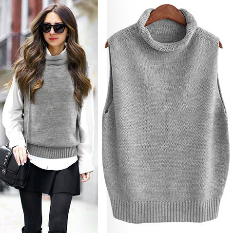 Belle Style Waistcoat High Necked Vest - ROUTINE FASHION