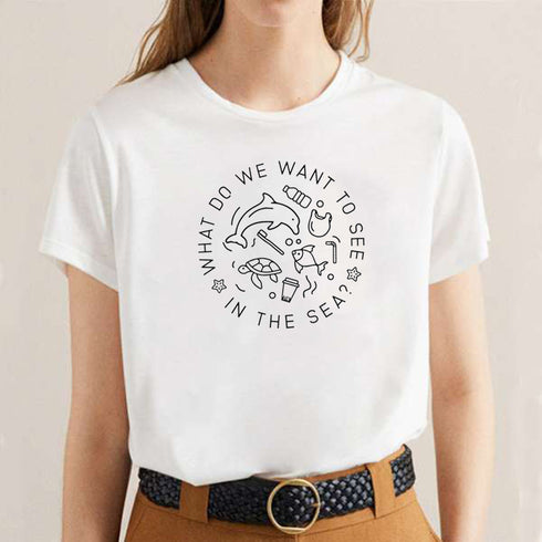 Blouse T-shirt cotton shirt short sleeve - ROUTINE FASHION