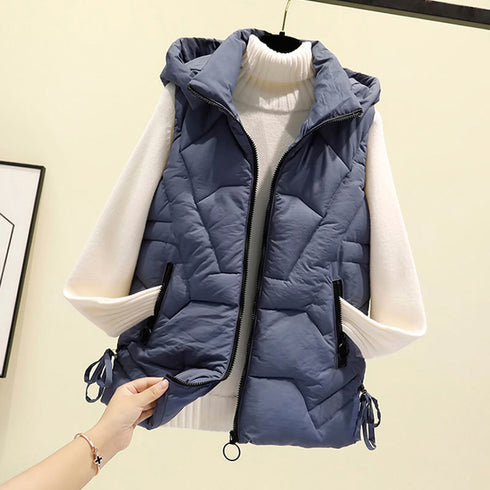 Women's Down Cotton Vest Short Slim Waistcoat - ROUTINE FASHION