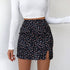 Floral split-fork skinny A-line skirt - ROUTINE FASHION