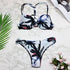 Women 2021 Sexy Swimwear Leaf Print Bikini Halter Swimsuit Bathing Suit Women Cute Bikini Set Monokini Underwire - ROUTINE FASHION