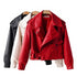 Women's PU Leather Jacket with Short Washed Leather Jacket - ROUTINE FASHION
