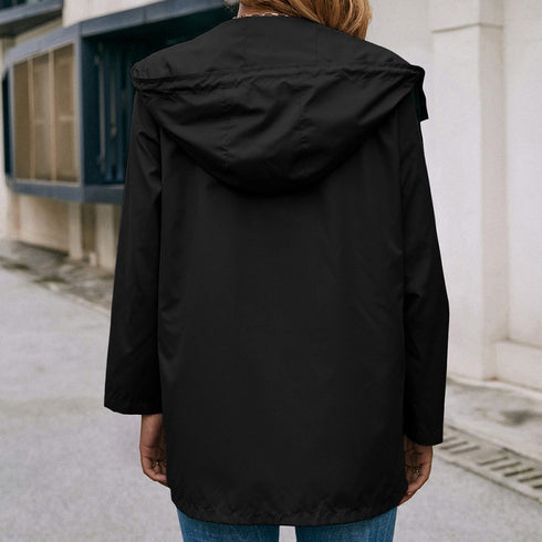 Sports Waterproof Hooded Casual Hiking Raincoat Jacket Top Women - ROUTINE FASHION