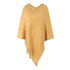 Striped Cape Shawl Fringed Sweater - ROUTINE FASHION