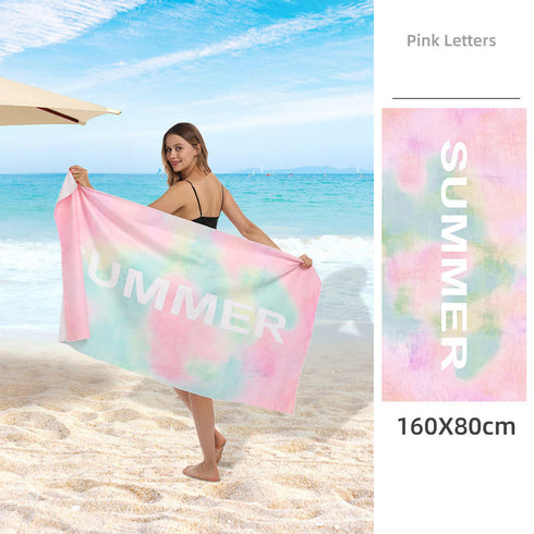 Double Sided Fleece Printed Beach Towel Microfiber Beach Towel - ROUTINE FASHION
