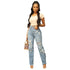 Women's Washed High Waist Straight Ripped Jeans - ROUTINE FASHION