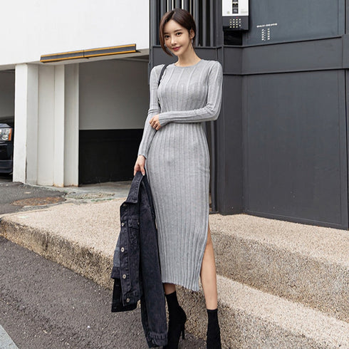 Women's sweater knitted dress - ROUTINE FASHION