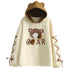 Women Kawaii A Bear Cap Hoodies Sweatshirt Harajuku Tops - ROUTINE FASHION