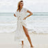 Women Crochet Beach Knitted Beach Cover Up Dress Tunic Long - ROUTINE FASHION