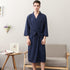 Women's Thin Couple's Nightgown Three Quarter Sleeve Bathrobe - ROUTINE FASHION