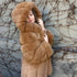 Faux fur hooded coat for women - ROUTINE FASHION