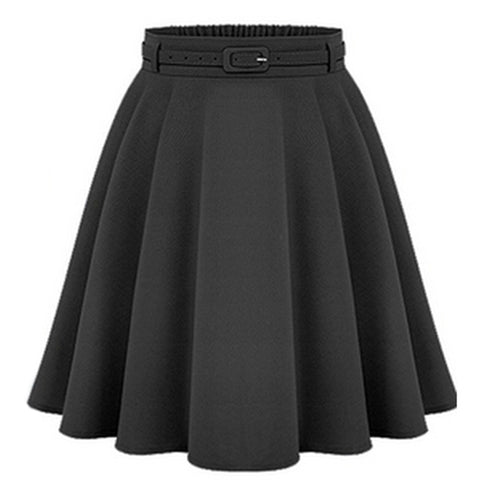 Solid color A-line skirt - ROUTINE FASHION