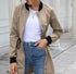 Long hooded waist trench coat - ROUTINE FASHION