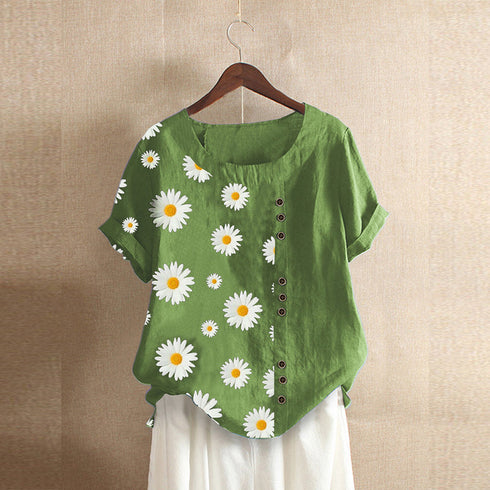 Linen Blouse Shirt - ROUTINE FASHION