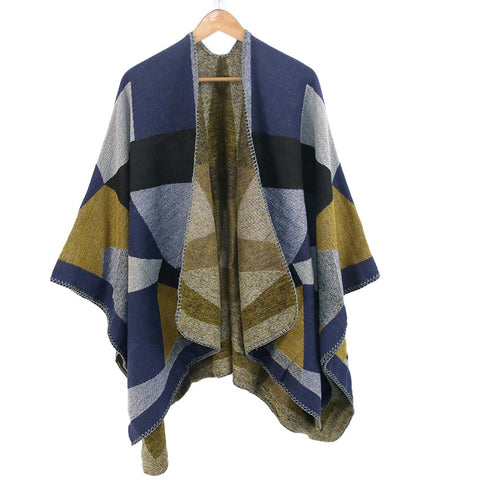 Women's Cape Thickened Cashmere Like Warm Cape - ROUTINE FASHION