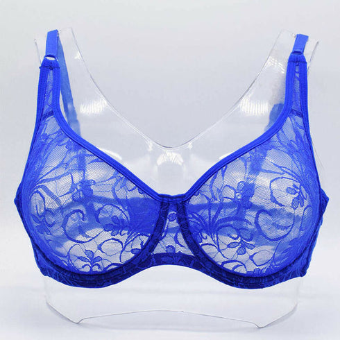 Plus Size Lace Bras For Women Underwired BH Hollow Out - ROUTINE FASHION