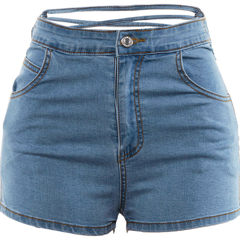 High waist denim shorts - ROUTINE FASHION