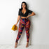 Sexy Mesh Printed Trousers Women Two-Piece Suit - ROUTINE FASHION