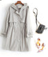 Hooded straight women's trench coat - ROUTINE FASHION