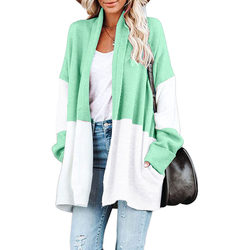 Knitted Cardigan Rainbow Cardigan Sweater Coat Women - ROUTINE FASHION