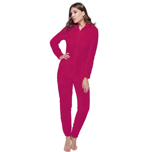 Winter Warm Pyjamas Fluffy Jumpsuits Sleepwear - ROUTINE FASHION