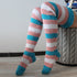 Women's Striped Over-the-knee Knitted Pile Socks - ROUTINE FASHION