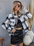 Single-breasted Woolen Plaid Short Coat Women - ROUTINE FASHION