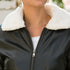 Women's short pu leather jacket plus cashmere - ROUTINE FASHION